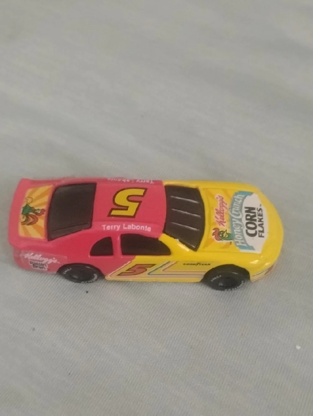 Red & Yellow Corn Flakes Race Car Toy - Terry Labonte Livery